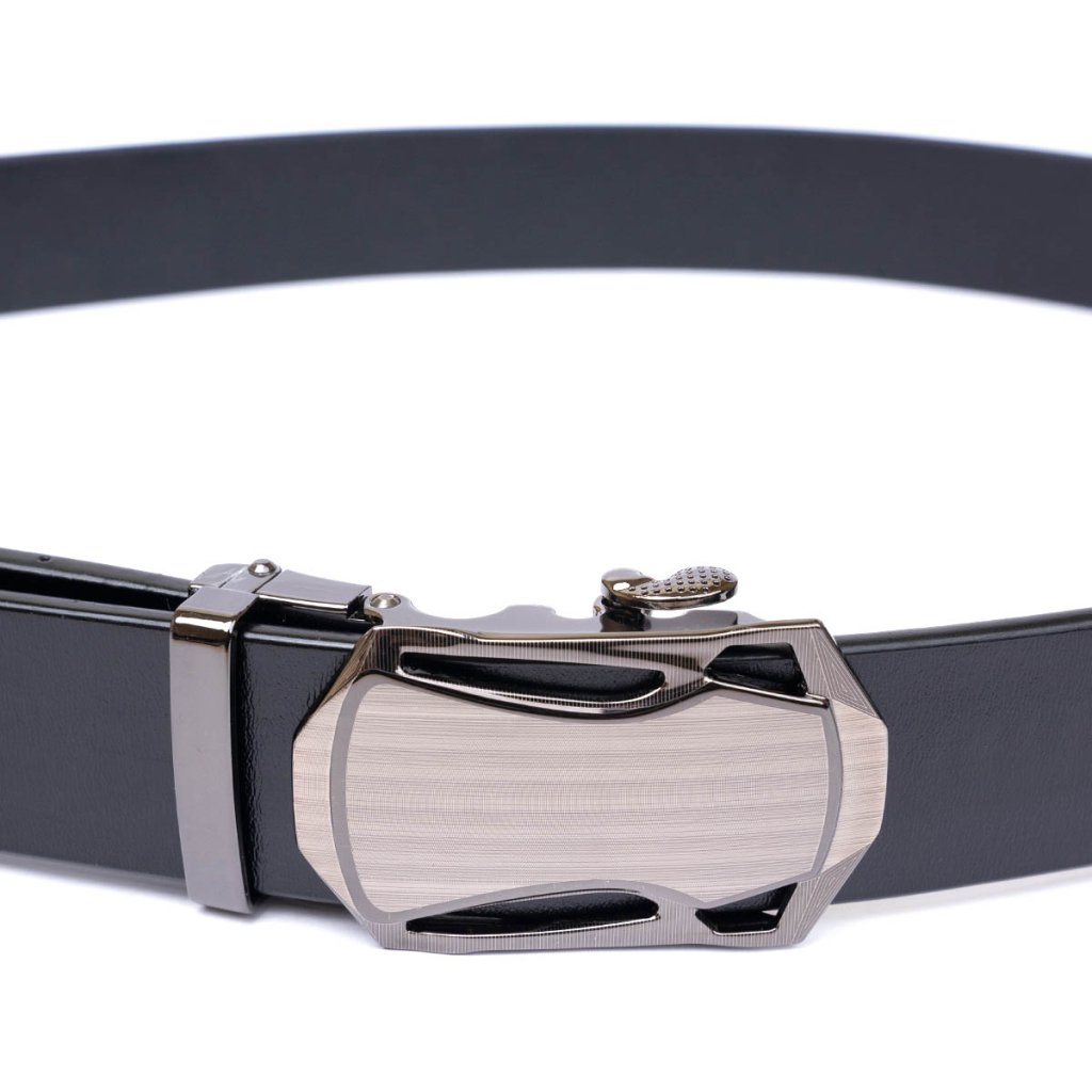 Ремінь Vintage Чоловічий з пряжкою автомат Чорний (20355) - зображення 6