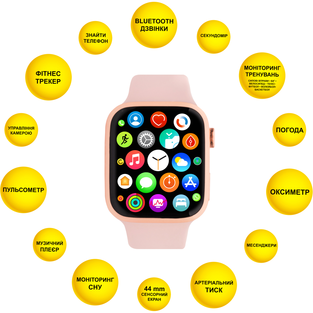 Смарт-годинник AURA X1 Pro 44mm Pink (SWAX144P) - зображення 4