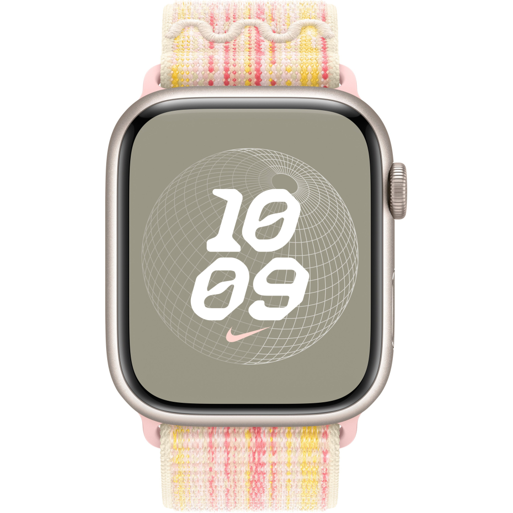 Ремінець до смарт-годинника Apple 45mm Starlight/Pink Nike Sport Loop (MUJY3ZM/A) - зображення 4