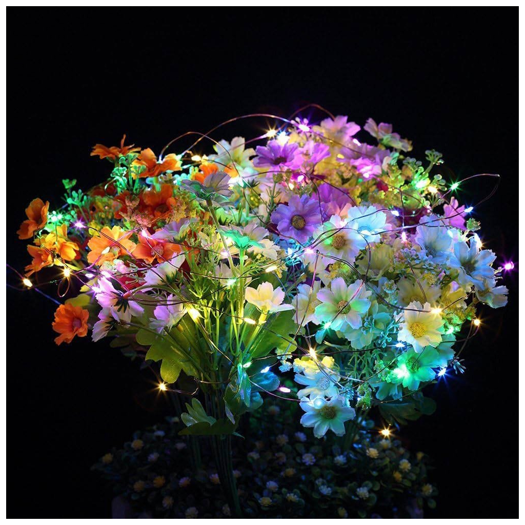 Гірлянда ColorWay Роса LED 100 10 м 8 функцій різнокольорова USB (CW-G-100L10NUMC) - зображення 5