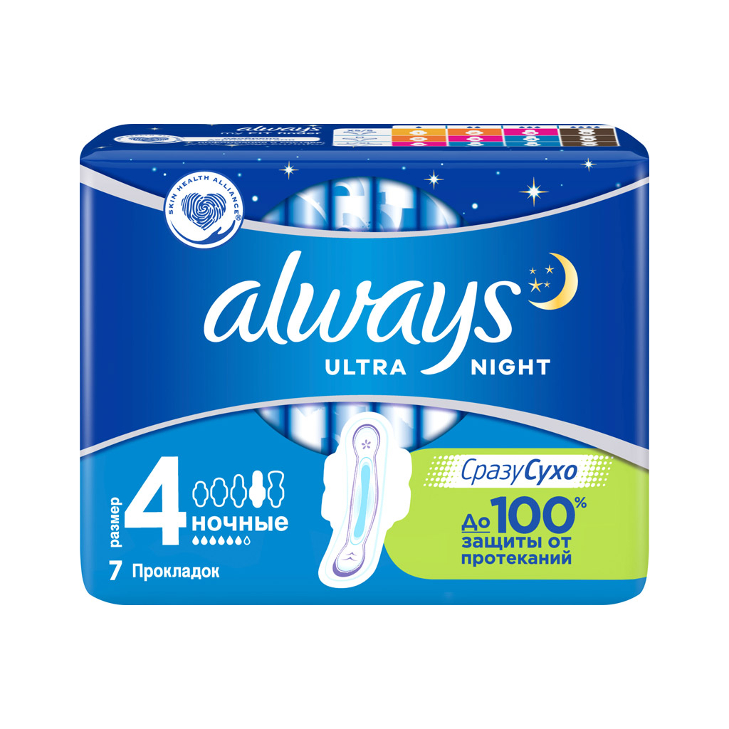 Гігієнічні прокладки Always Ultra Night 7 шт (4015400041603) - зображення 2