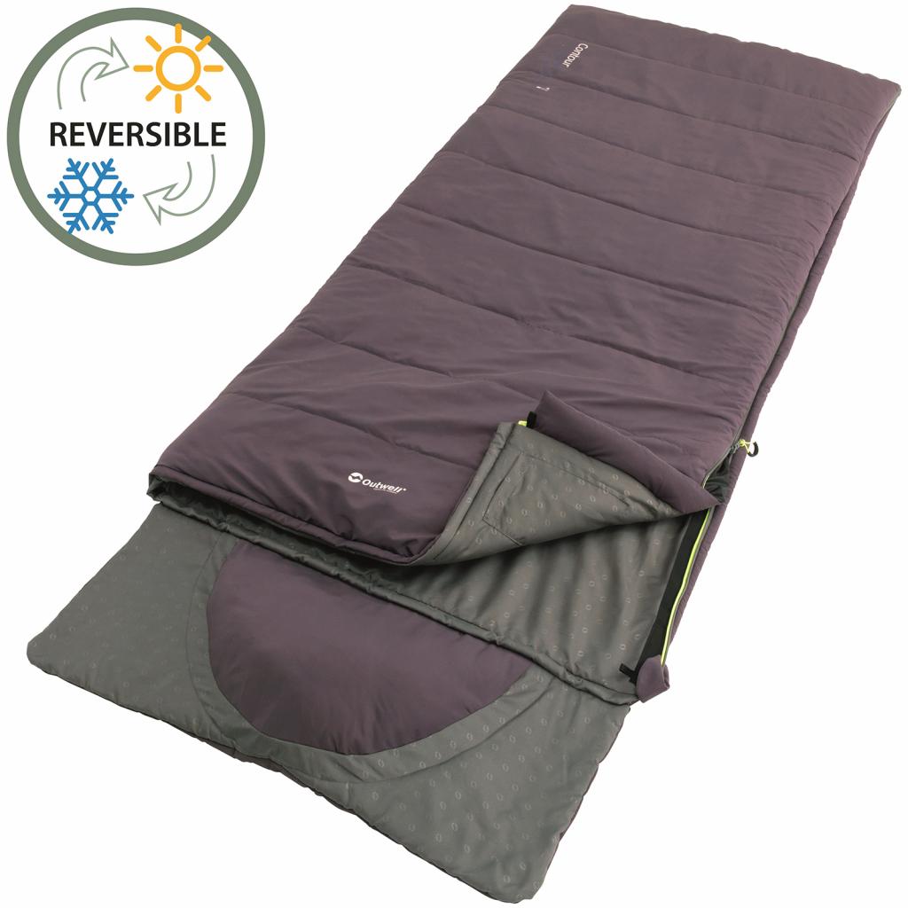 Спальний мішок Outwell Contour Reversible +2C Dark Purple Right (928753) - зображення 2