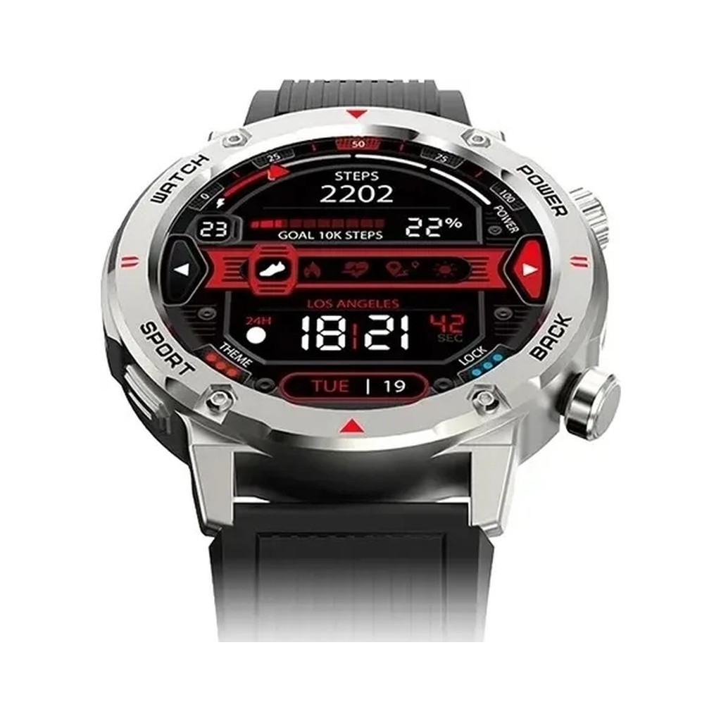 Смарт-годинник iMiki D2 Silver Silicone Strap - зображення 2