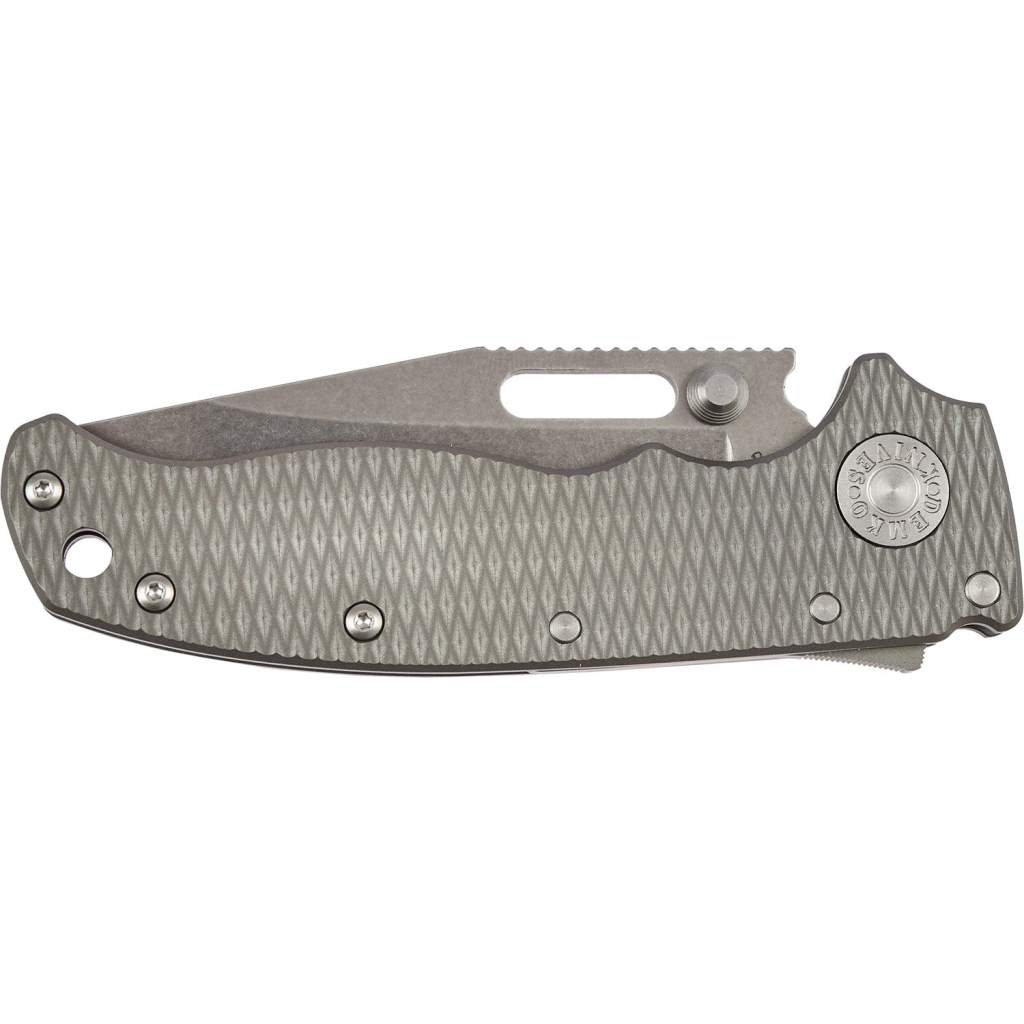 Ніж Demko AD20.5 Clip Point 20CV Milled Titanium (205-20CV-TI-TEX-CP) - зображення 4