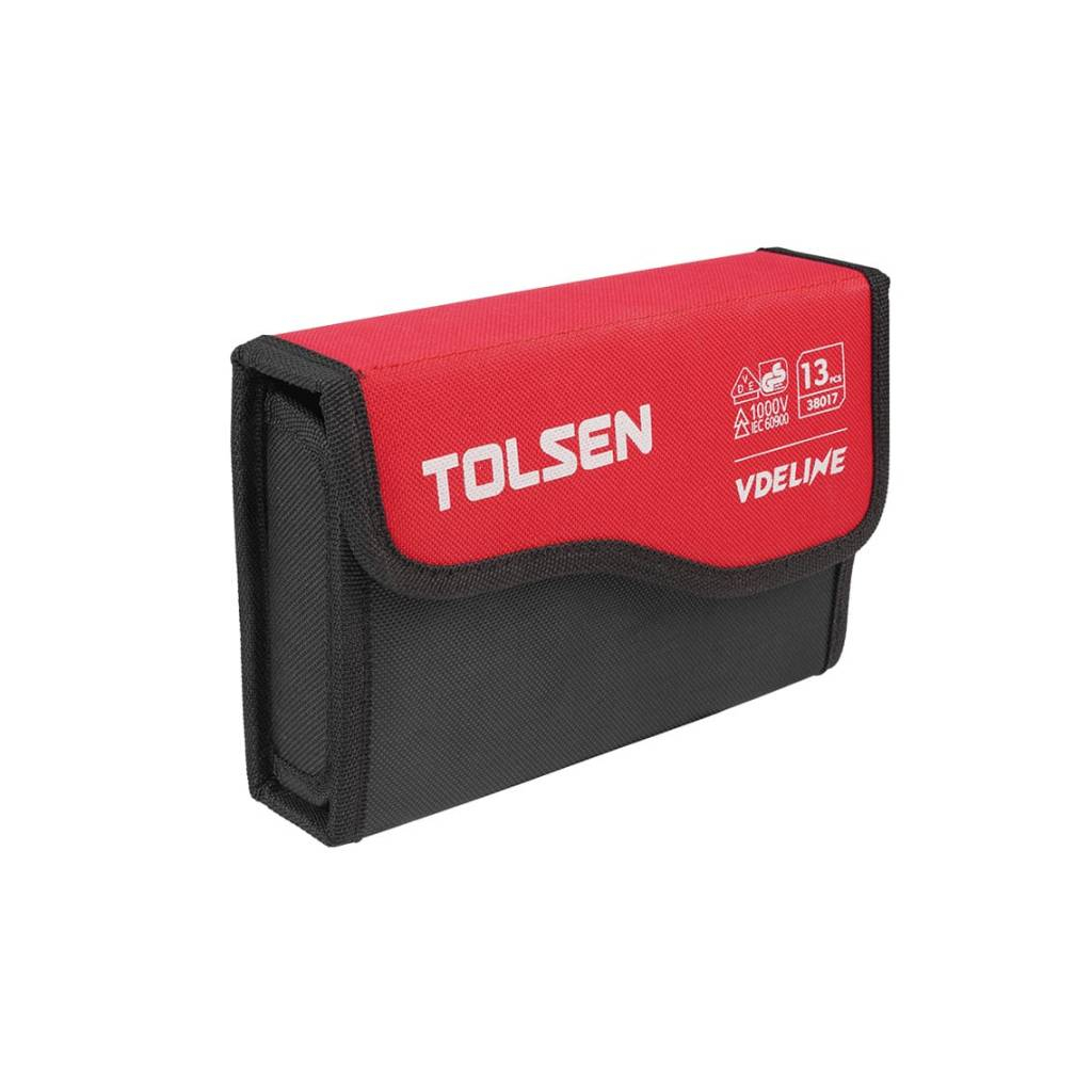 Набір викруток Tolsen діелектдіелектричних, змінні стрижні 13 шт, тканинний пеналричних, змінні стрижні 13 шт, тканеви (38017) - зображення 3