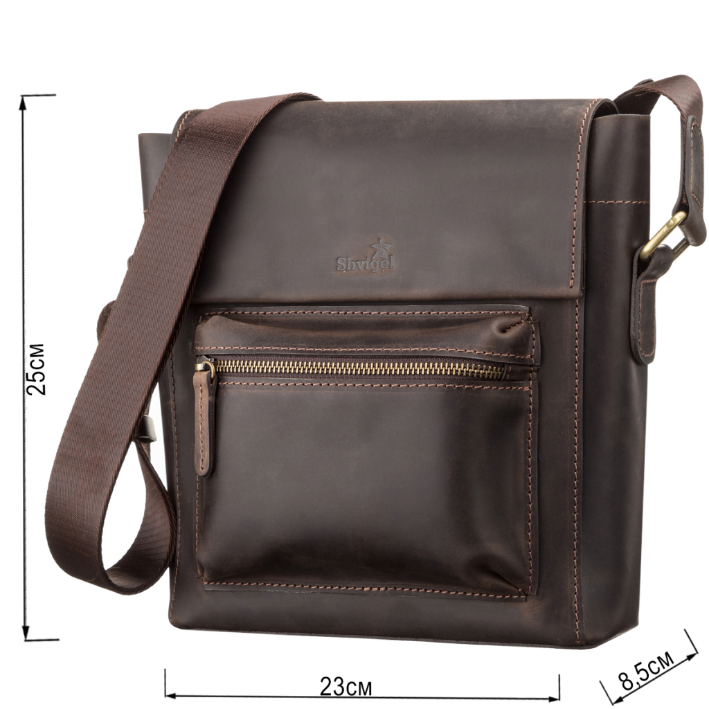 Сумка Shvigel Шкіряна Коричнева (11095) - зображення 3