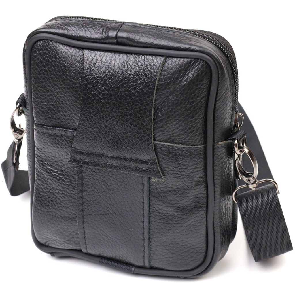 Сумка Vintage На пояс з натуральної шкіри Чорна (21483) - зображення 2