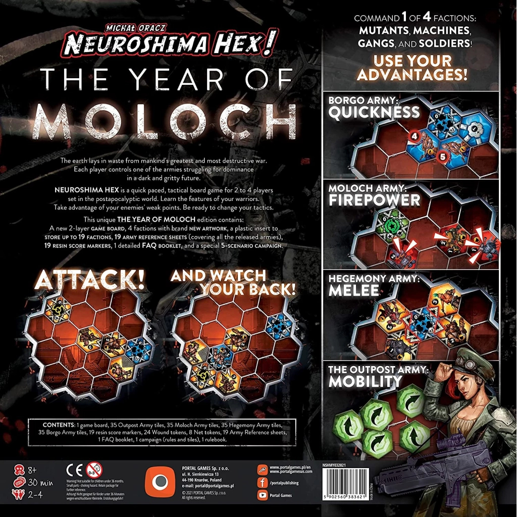 Настільна гра Portal Games Neuroshima Hex 3.0 The Year of Moloch (Нейрошима Хекс 3.0 Рік Молоха), Англійська (5902560383621) - зображення 2
