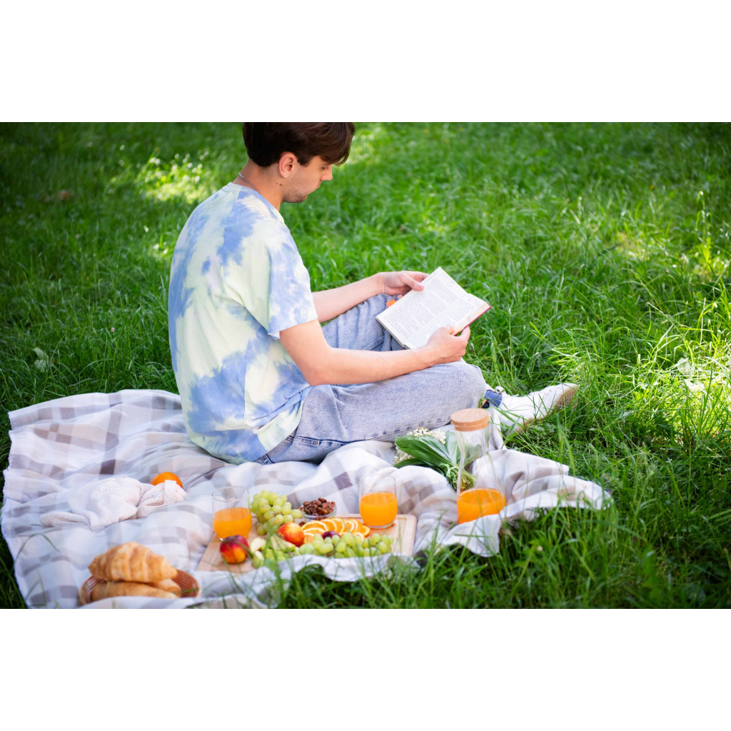 Плед Ardesto Fleece 100% поліестер 130x160см клітинка, бежевий (ART0711PB) - зображення 3