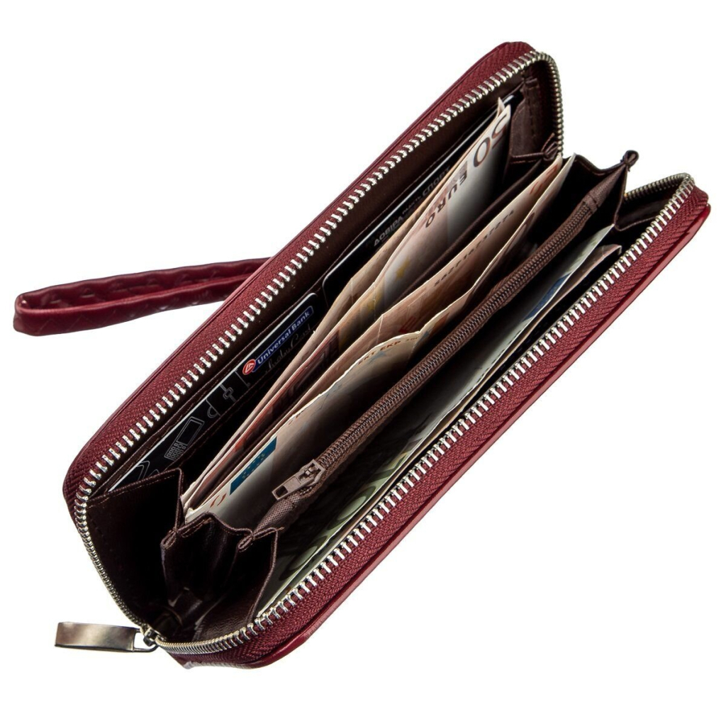 Гаманець Kivi З екошкіри Бордовий (19035) - зображення 3