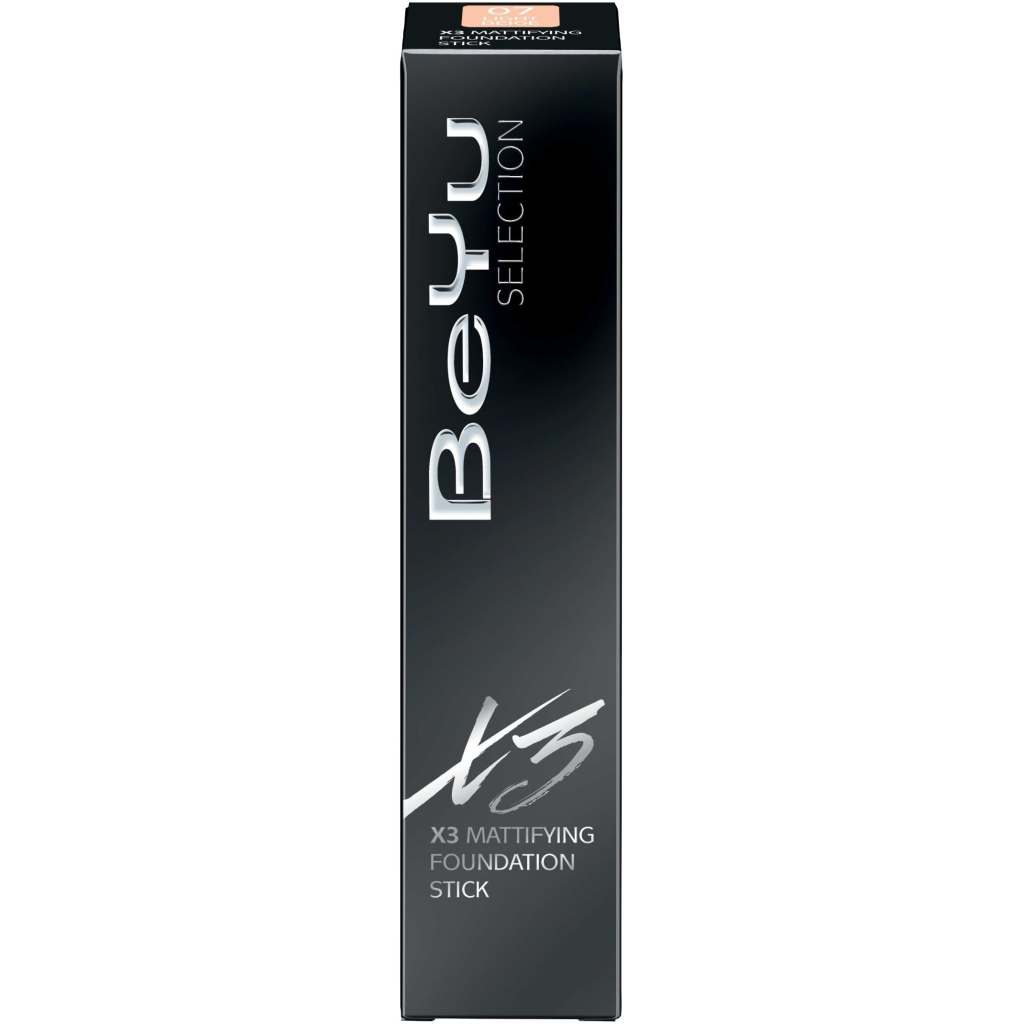 Коректор для обличчя BeYu X3 Mattifying Foundation Stick 07 - Light Beige (4033651020642) - изображение 2