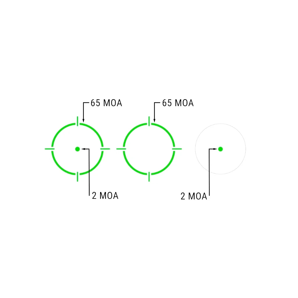 Коліматорний приціл Holosun SCRS-GR-MRS точка 2 MOA + коло 65 МОА (Green) (SCRS-GR-MRS) - изображение 11