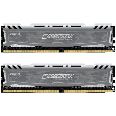 Модуль пам'яті для комп'ютера DDR4 8GB (2x4GB) 2666 MHz Ballistix Sport LT Gray Micron (BLS2C4G4D26BFSB) - изображение 1