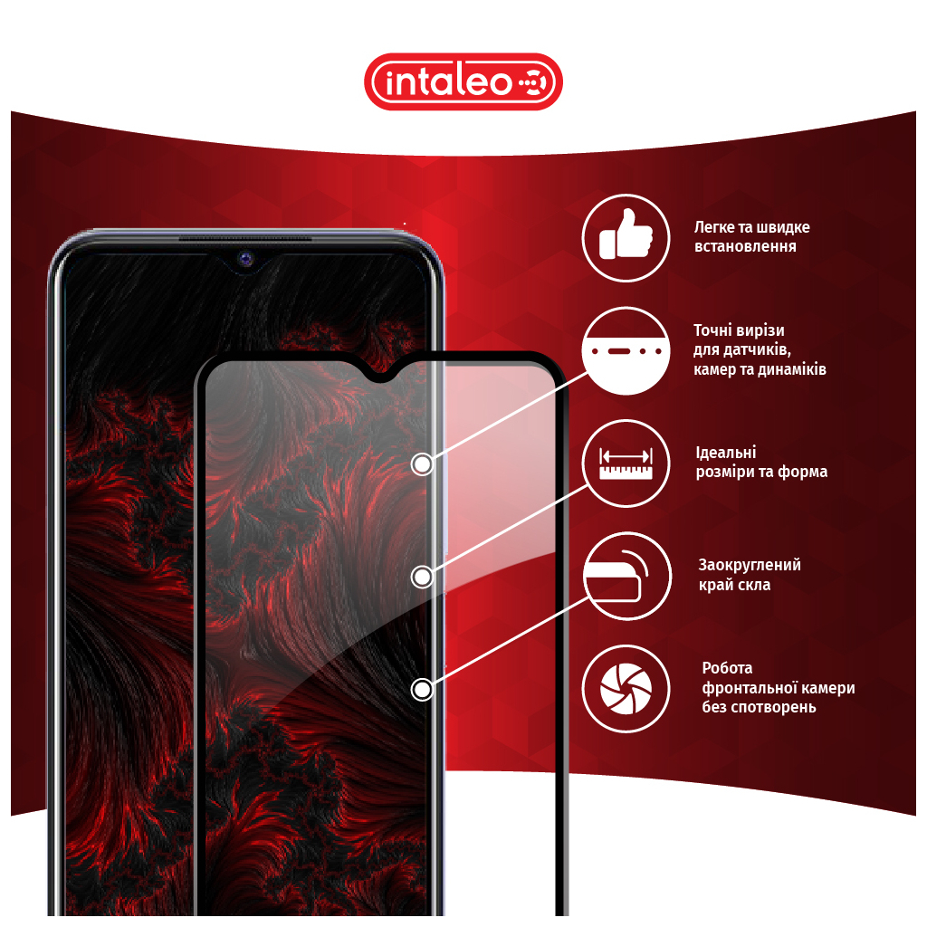 Скло захисне Intaleo Full Glue Vivo Y21S Black (1283126527012) - зображення 3
