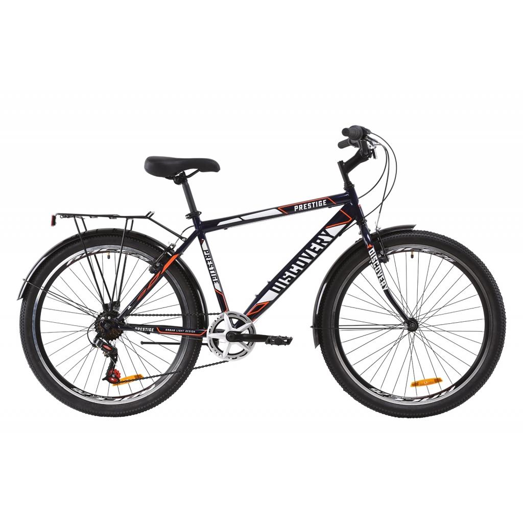 Велосипед Discovery 26" PRESTIGE MAN Vbr рама-18" St 2020 синьо-білий з помаранчевим (OPS-DIS-26-240) - зображення 1
