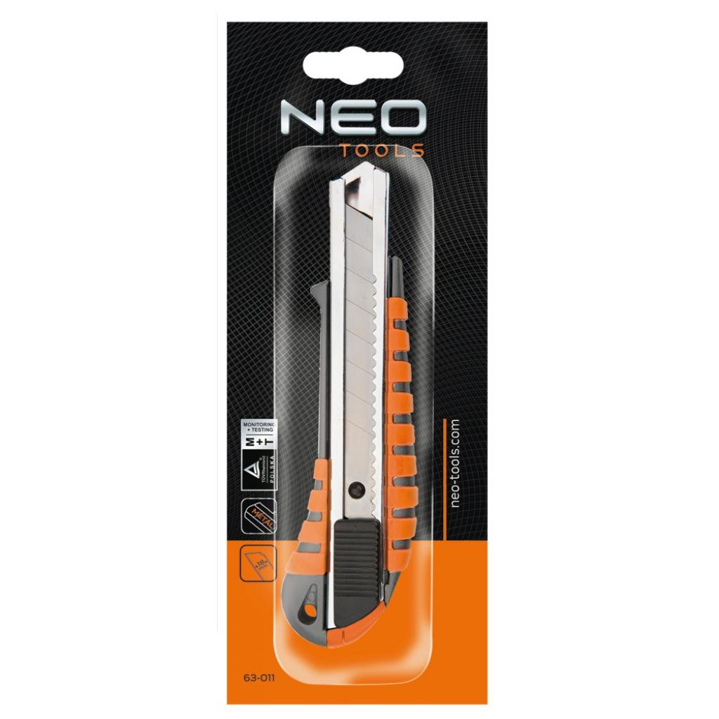 Ніж канцелярський Neo Tools 18 мм, металический корпус (63-011) - зображення 2