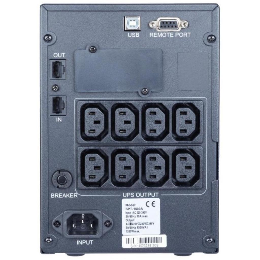 Пристрій безперебійного живлення Powercom SPT-1500-II LCD Powercom (SPT.1500.II.LCD) - зображення 3