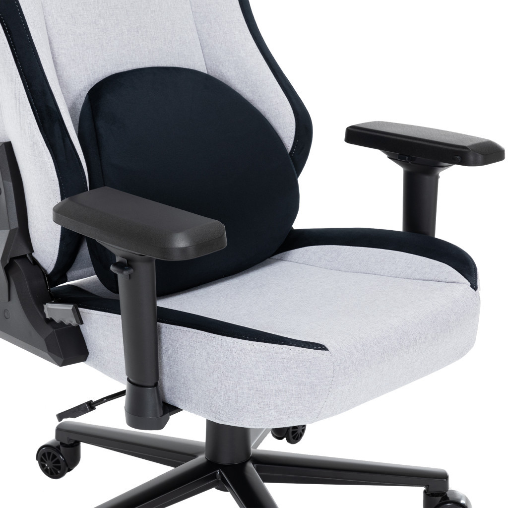 Крісло ігрове GamePro GC715LG Linen fabric Light grey (GC715LG) - зображення 8