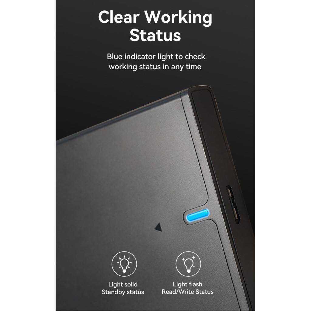 Кишеня зовнішня Vention 2.5" HDD/SSD USB 3.0 Micro-B Black (KPAB0) - зображення 10