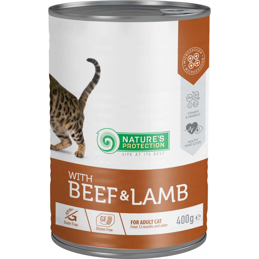 Консерви для котів Nature's Protection Adult With Beef & Lamb 400 г (KIK45607) - зображення 1