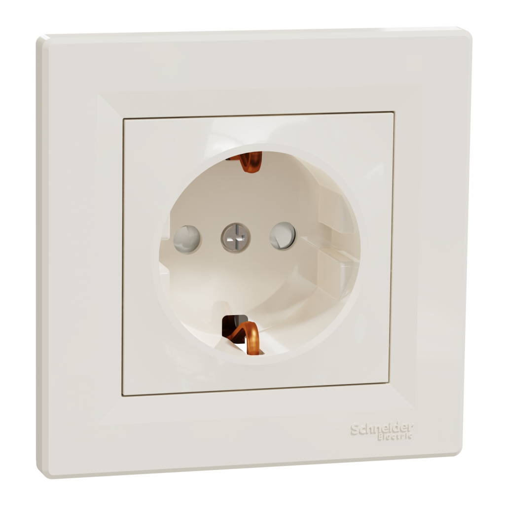 Розетка Schneider Electric ASFORA со штор. крем (EPH2900223) - изображение 2