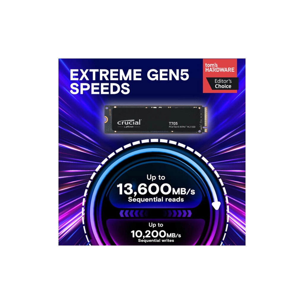 Накопичувач SSD M.2 2280 4TB T705 Micron (CT4000T705SSD3) - зображення 2