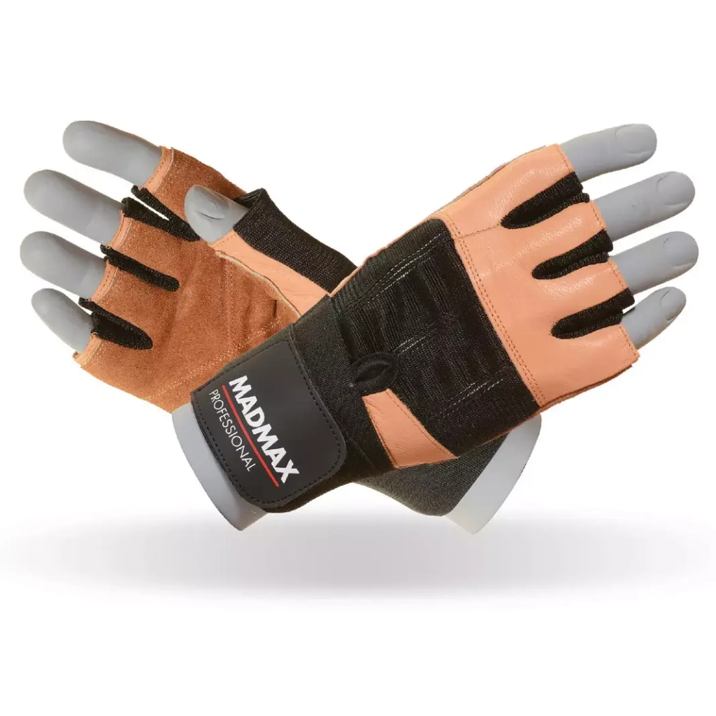 Рукавички для фітнесу MadMax MFG-269 Professional Brown M (MFG-269-Brown_M) - зображення 1
