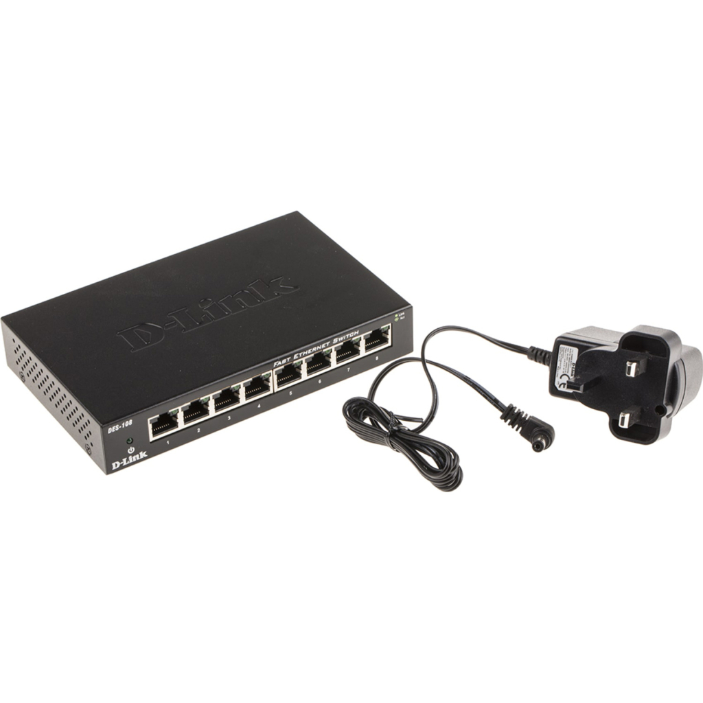 Комутатор мережевий D-Link DES-108/E - зображення 4