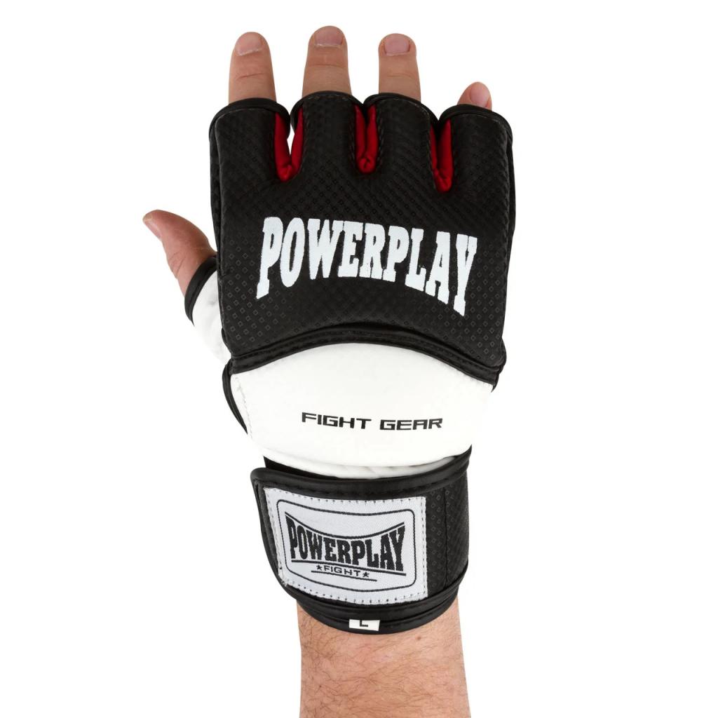 Рукавички для MMA PowerPlay 3075 L Black/White (PP_3075_L_Bl/White) - зображення 1