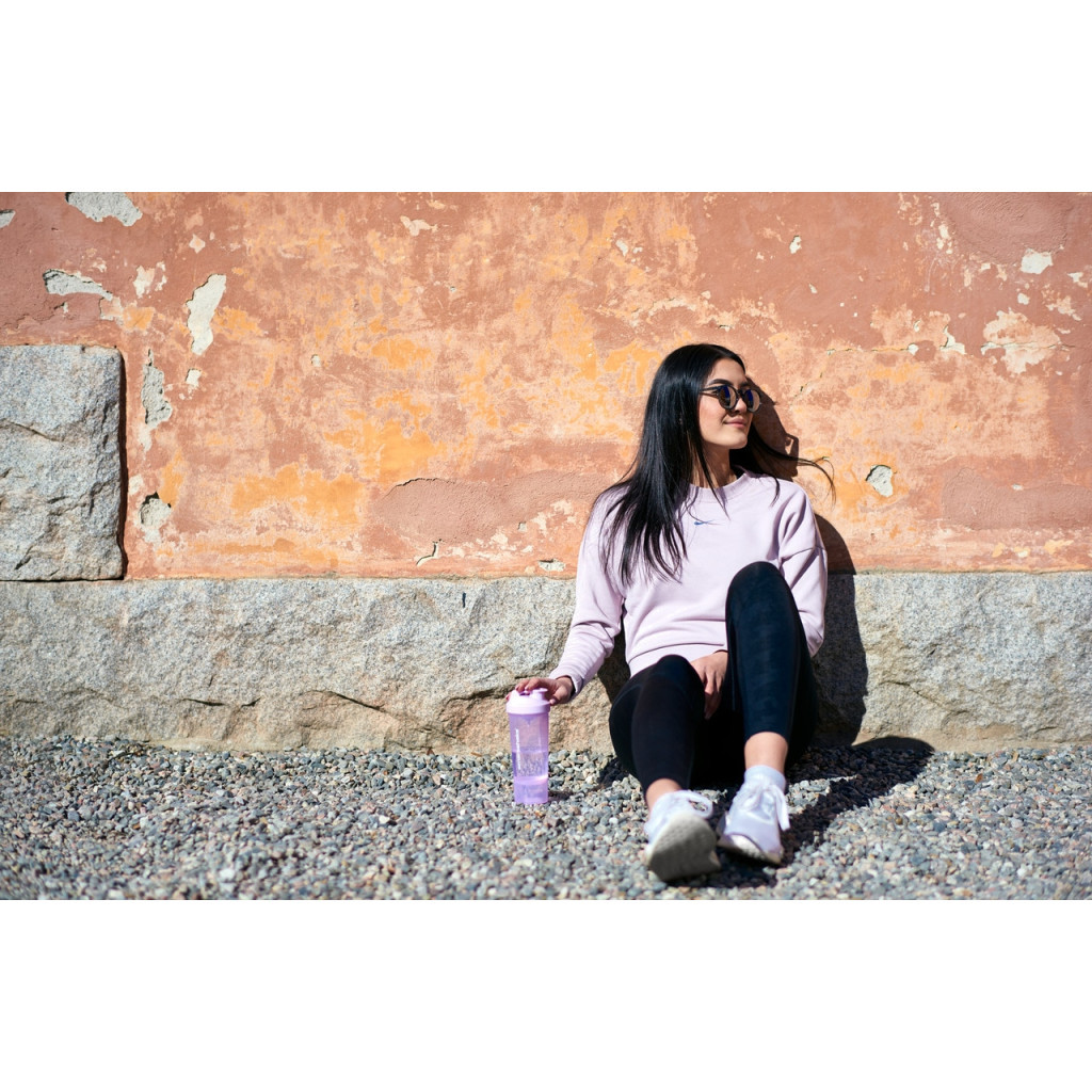 Шейкер спортивний SmartShake Slim 500ml Cotton Pink (10252501) - изображение 7