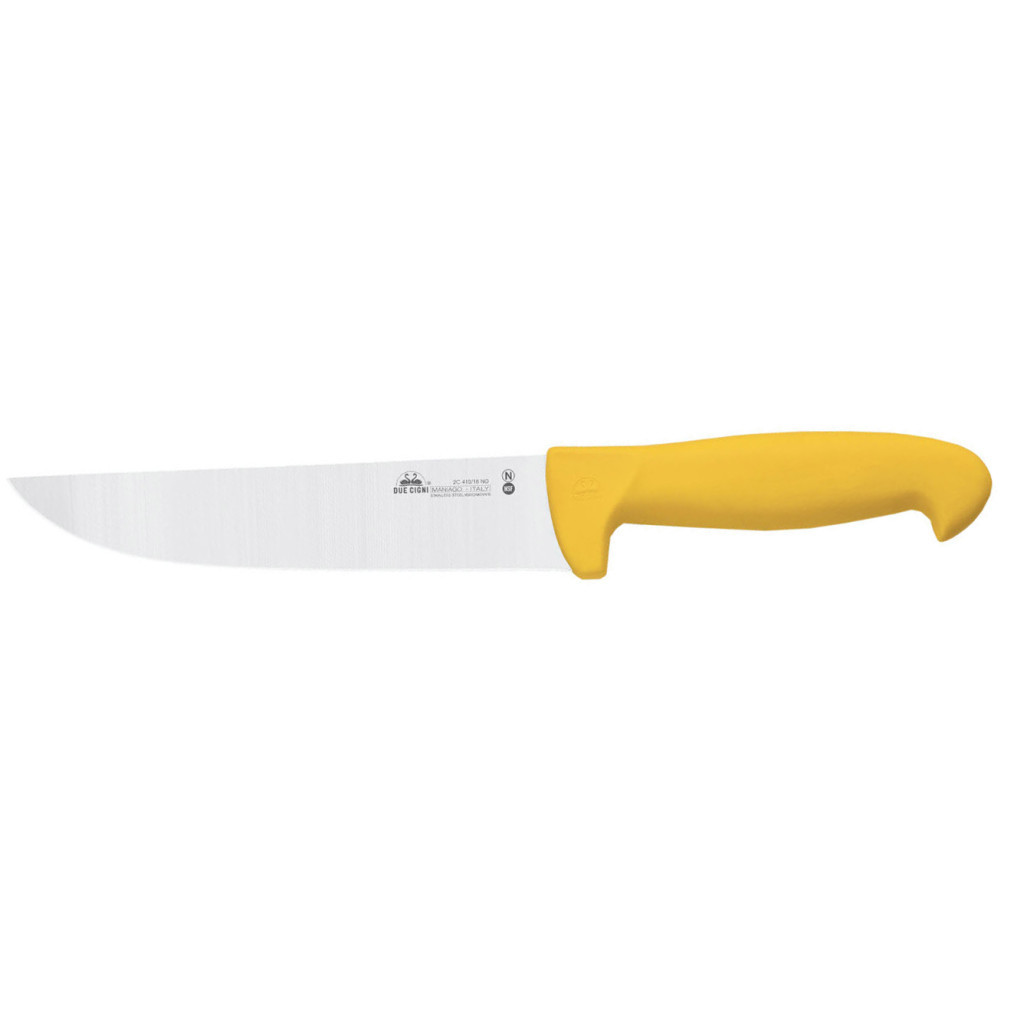 Кухонний ніж Due Cigni Professional Butcher Knife 180 mm Yellow (2C 410/18 NG) - зображення 1