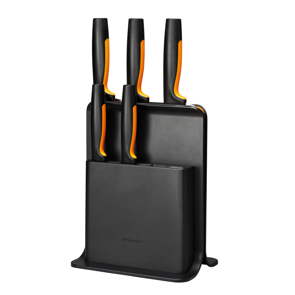 Набір ножів Fiskars Functional Form з чорною підставкою 5 шт (1057554) - зображення 1