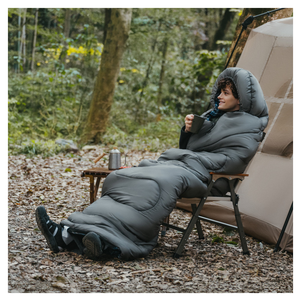 Спальний мішок Naturehike з капюшоном Clear Sky CNK2450WS042, сірий (6927595792049) - зображення 11