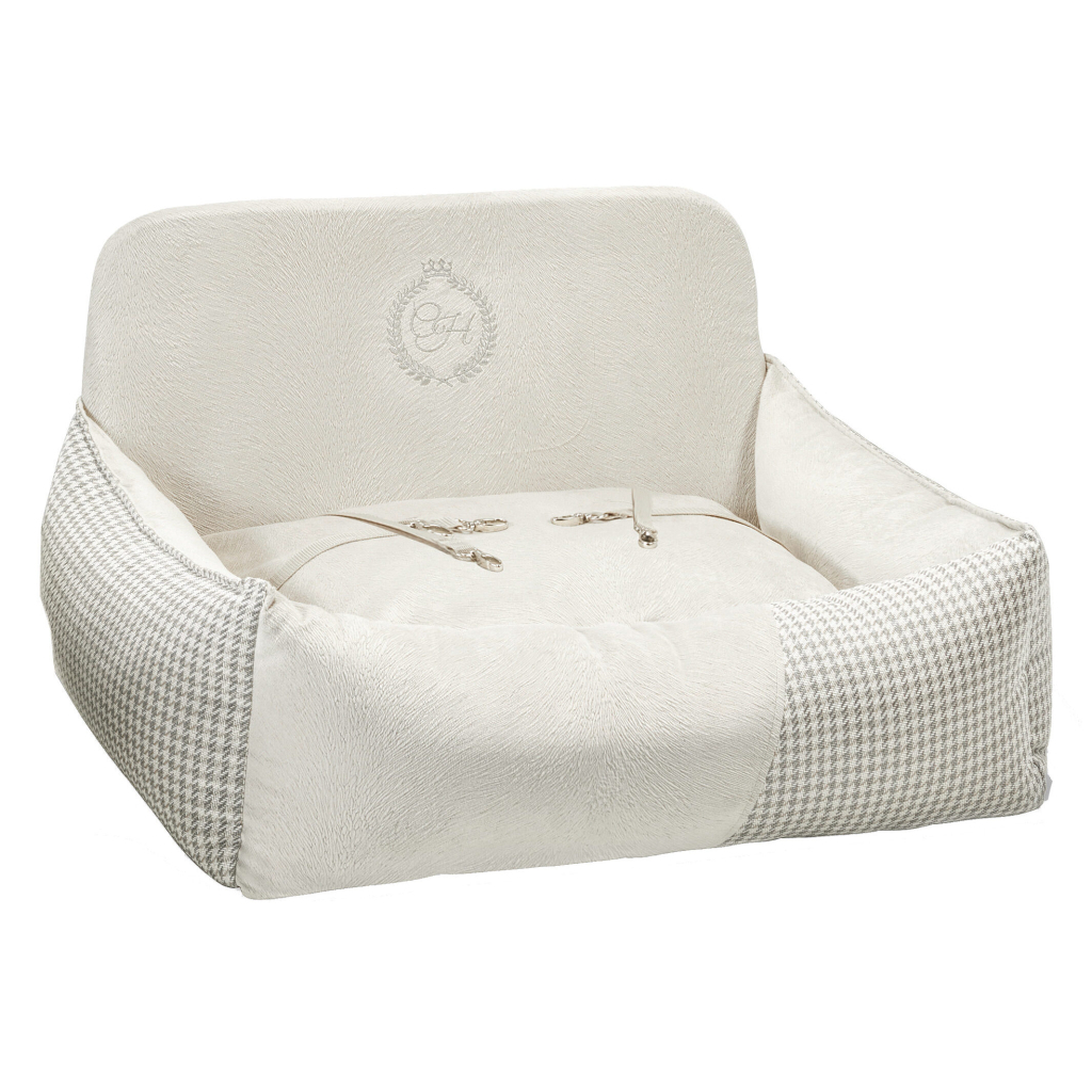 Автомобільне крісло для тварин Chloe's Home Berlin подвійне 68х48 см бежеве (CLH4913) - зображення 1