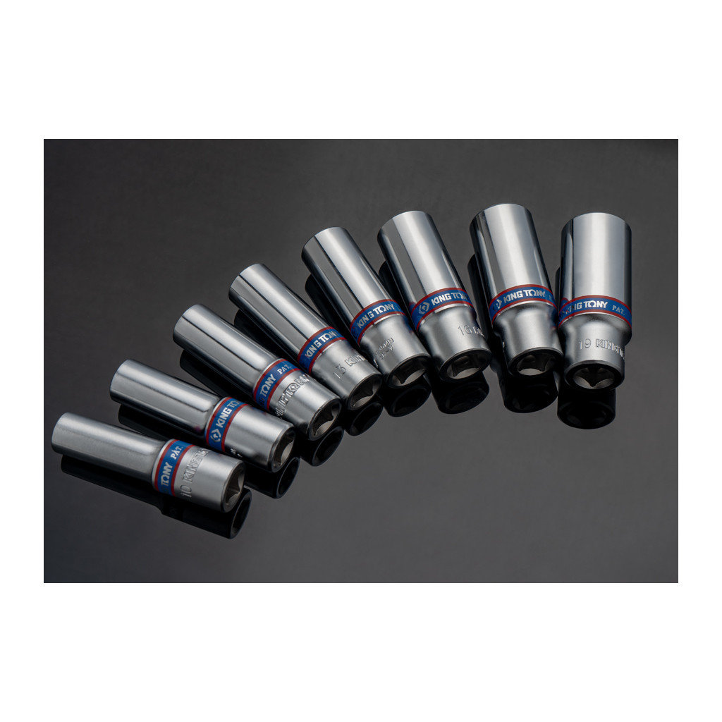 Набір головок KING TONY 3/8" 8 шт. 10-19 мм (3508MR10) - зображення 3