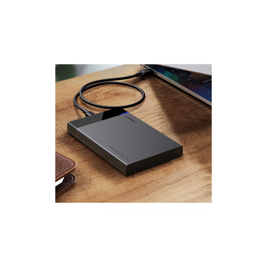 Кишеня зовнішня UGREEN USB 3.1 to 2.5" HDD/SSD US221 black (50743) - зображення 4