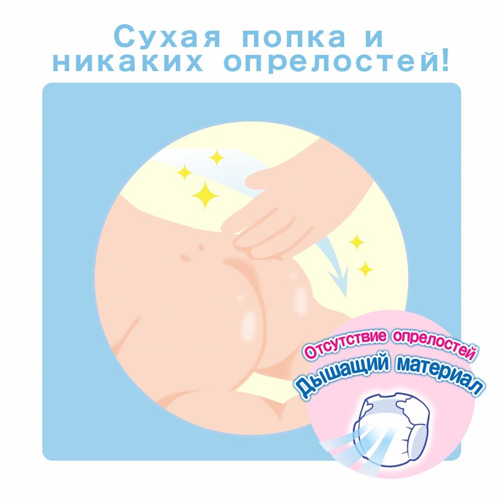 Підгузки Moony S (4-8 кг) 102 шт (4903111282364) - зображення 8