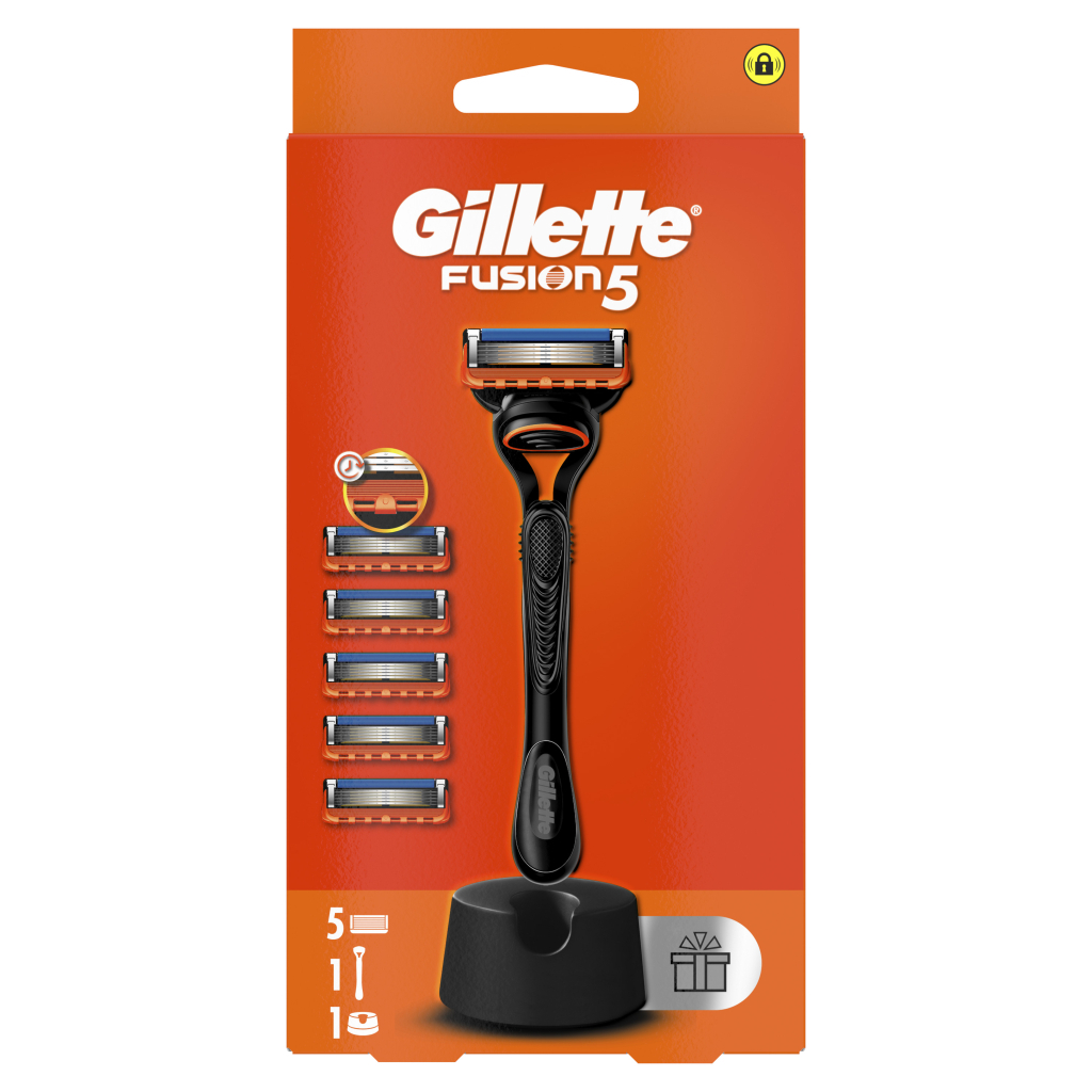 Бритва Gillette Fusion5 з 5 змінними картриджами + Підставка (8700216356794) - изображение 2