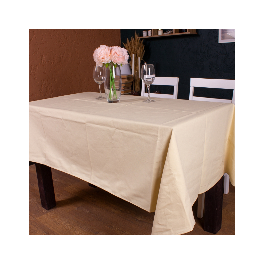 Скатертина MirSon Рогожа №204 Creamy 130x220 см (2200006737865) - зображення 1