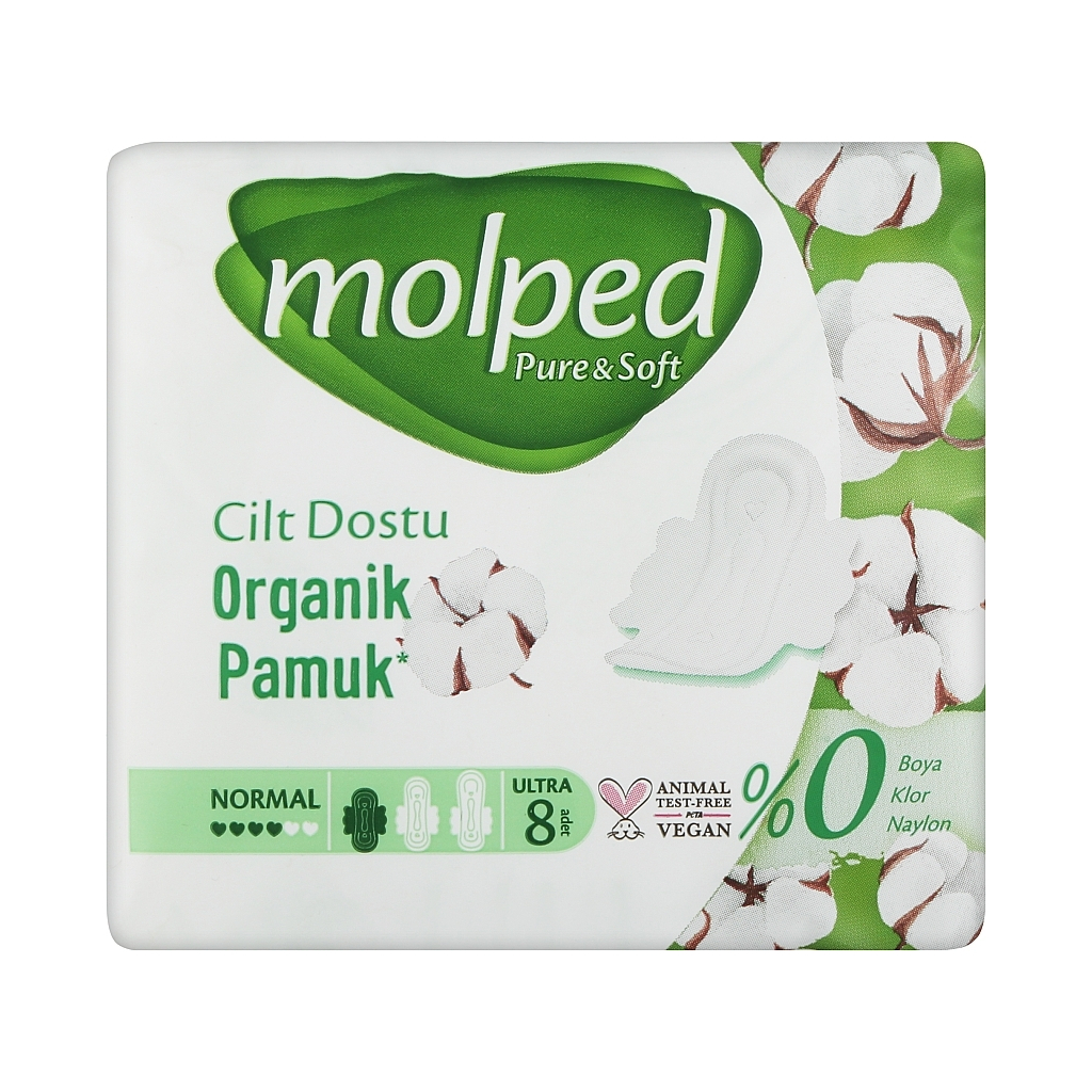 Гігієнічні прокладки Molped Pure&Soft Normal 4 краплі 8 шт. (8690536842186) - зображення 1