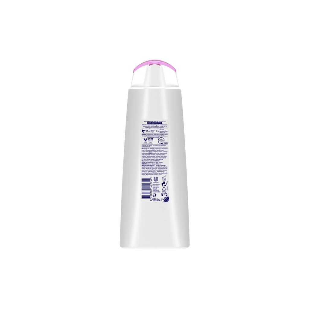 Шампунь Dove З алое та трояндовою водою 400 мл (8720181402340) - зображення 2