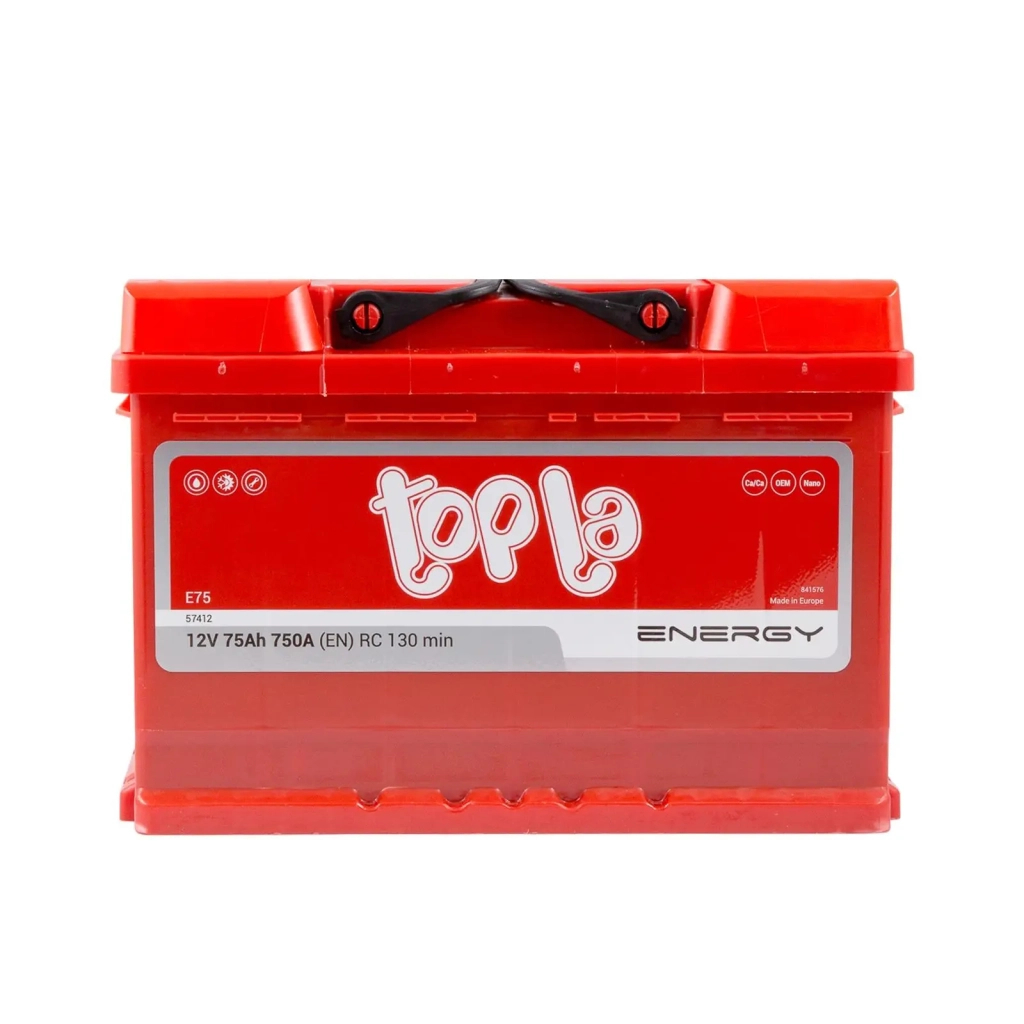 Акумулятор автомобільний Topla 75 Ah/12V Energy Euro 750A (108 075) - зображення 1