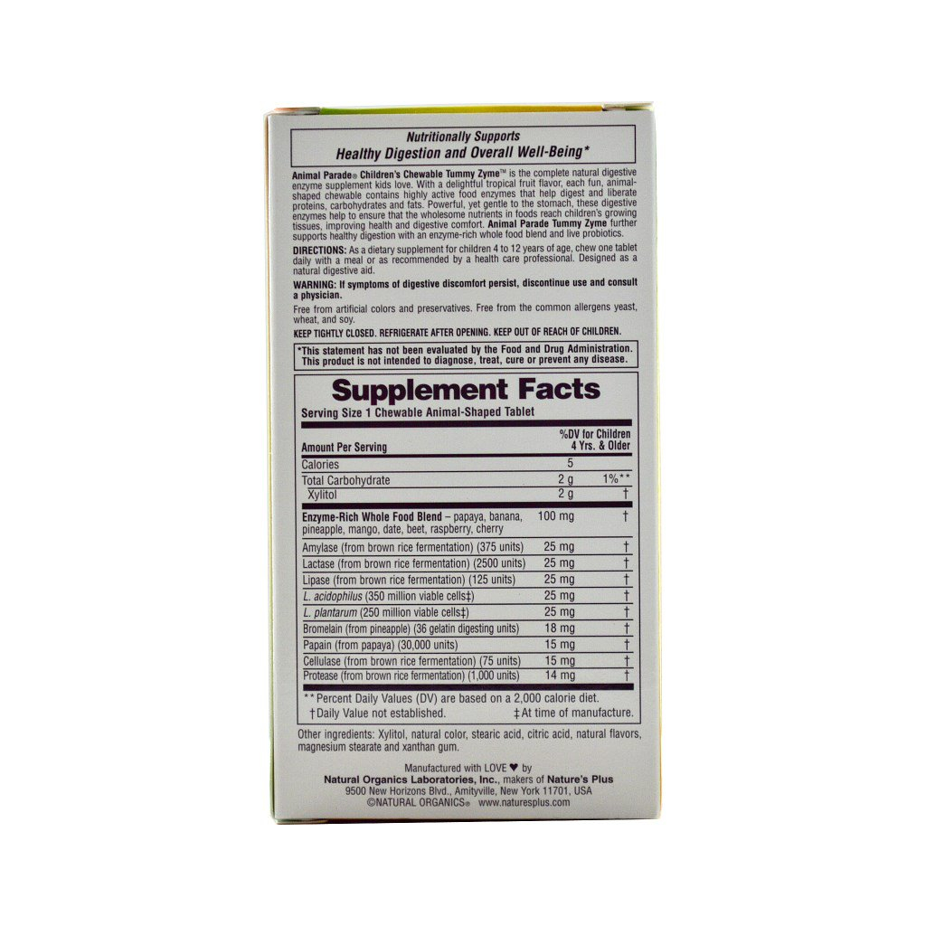 Пробіотики Natures Plus Комплекс для Покращення Травлення для Дітей, Смак Тро (NAP-29947) - зображення 2