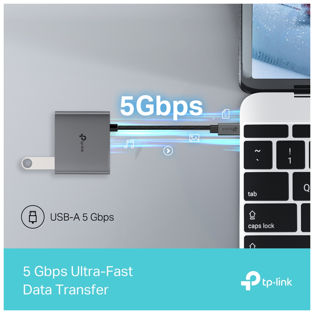Концентратор TP-Link USB-C 3-in-1 1xUSB 3.0 + 1xUSB-C PD 100W + 1xHDMI (UH3020C) - изображение 7