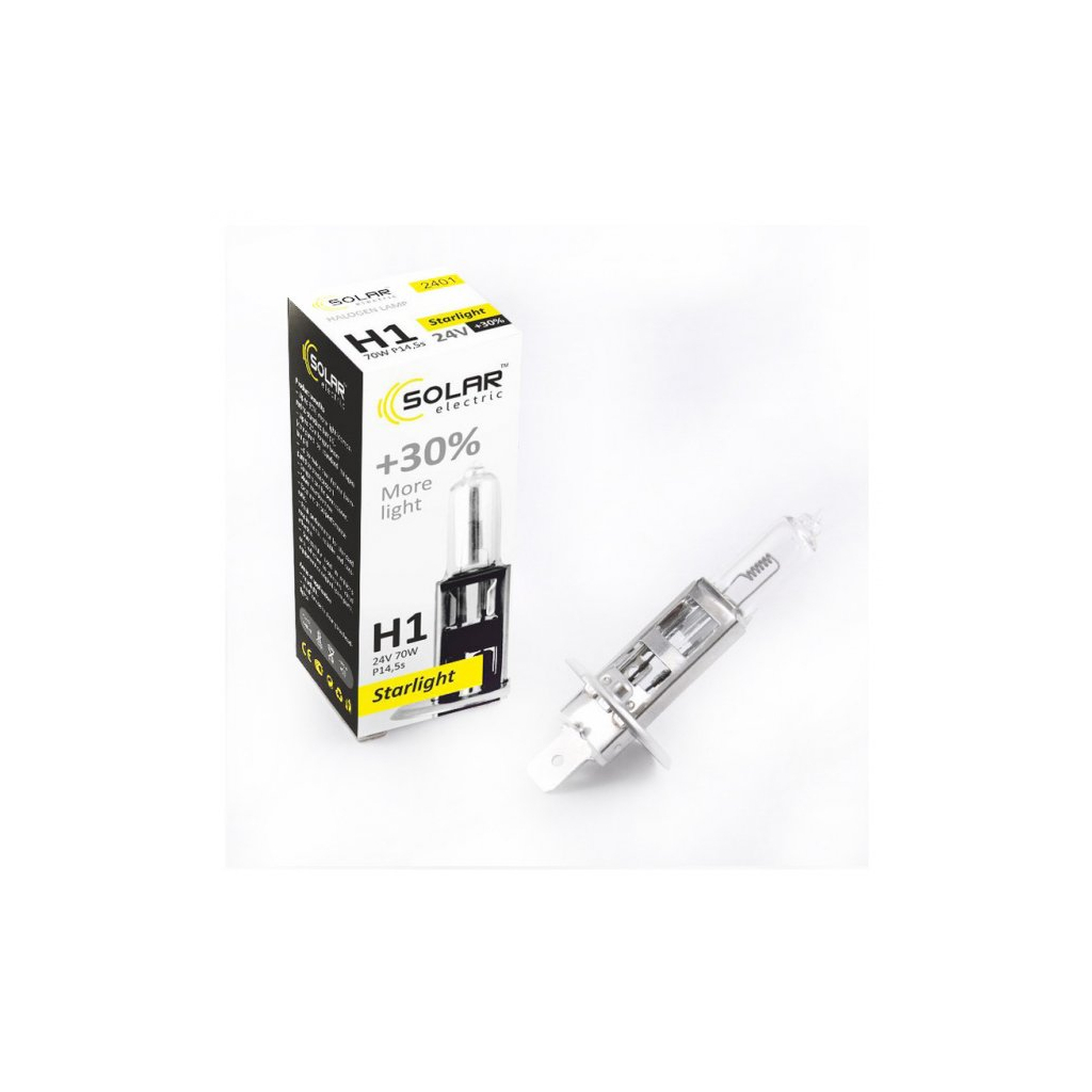 Автолампа SOLAR H1 24V 70W P14.5s Starlight+30 (2401) - зображення 2