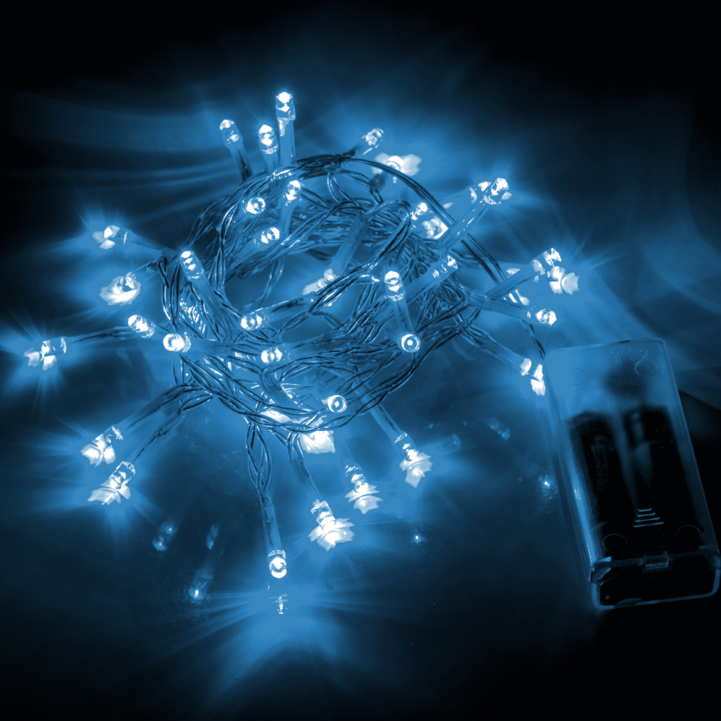 Гірлянда YES! Fun Нитка 41 LED Холодно-біла 2.8 м Статична На батарейках (975057) - зображення 3