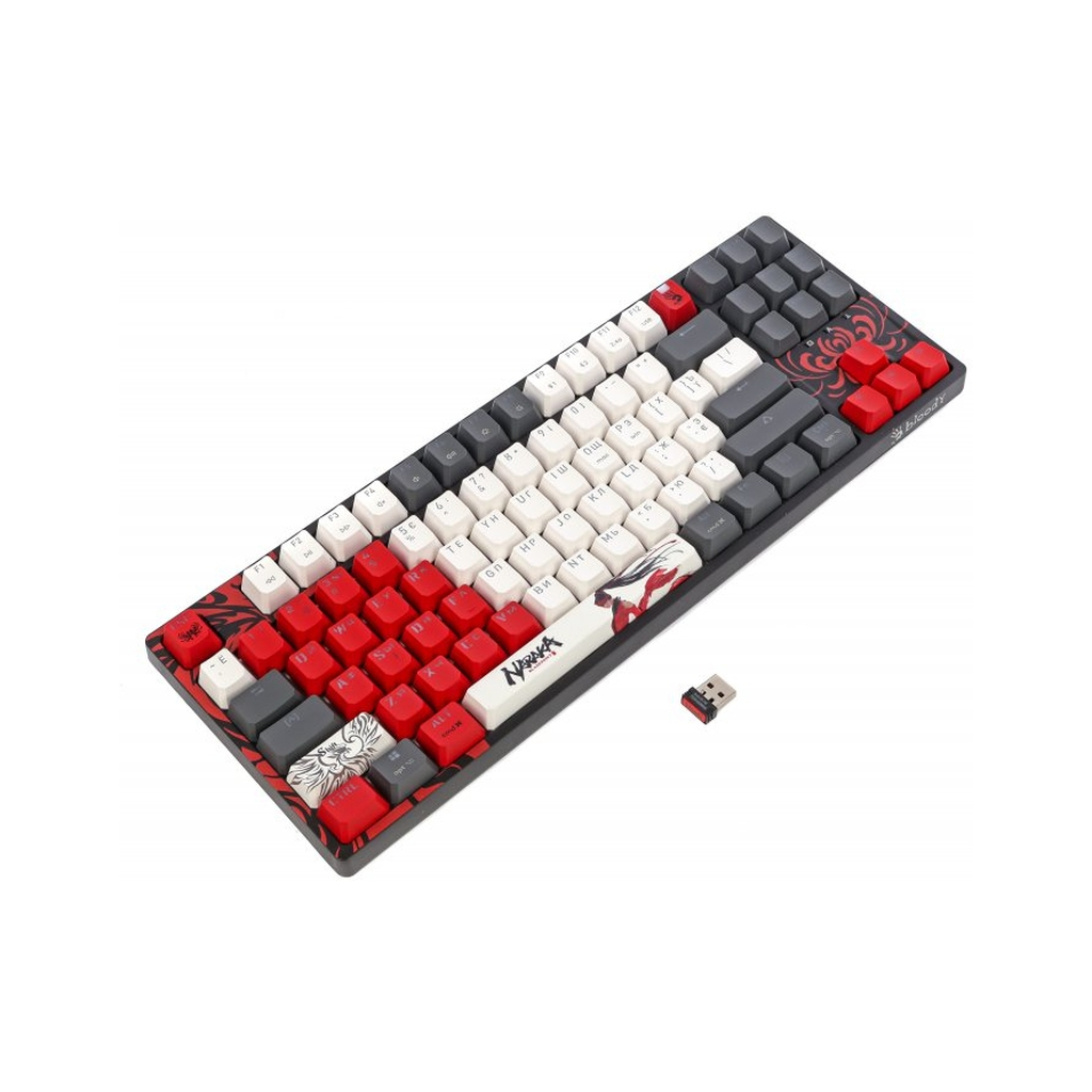 Клавіатура A4Tech Bloody WS87 Naraka Wireless/Bluetooth Black/Red (4711421001113) - изображение 4