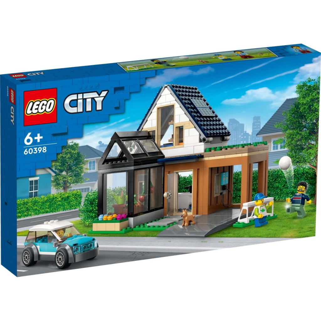 Конструктор LEGO City Сімейний будинок й електромобіль (60398) - зображення 1