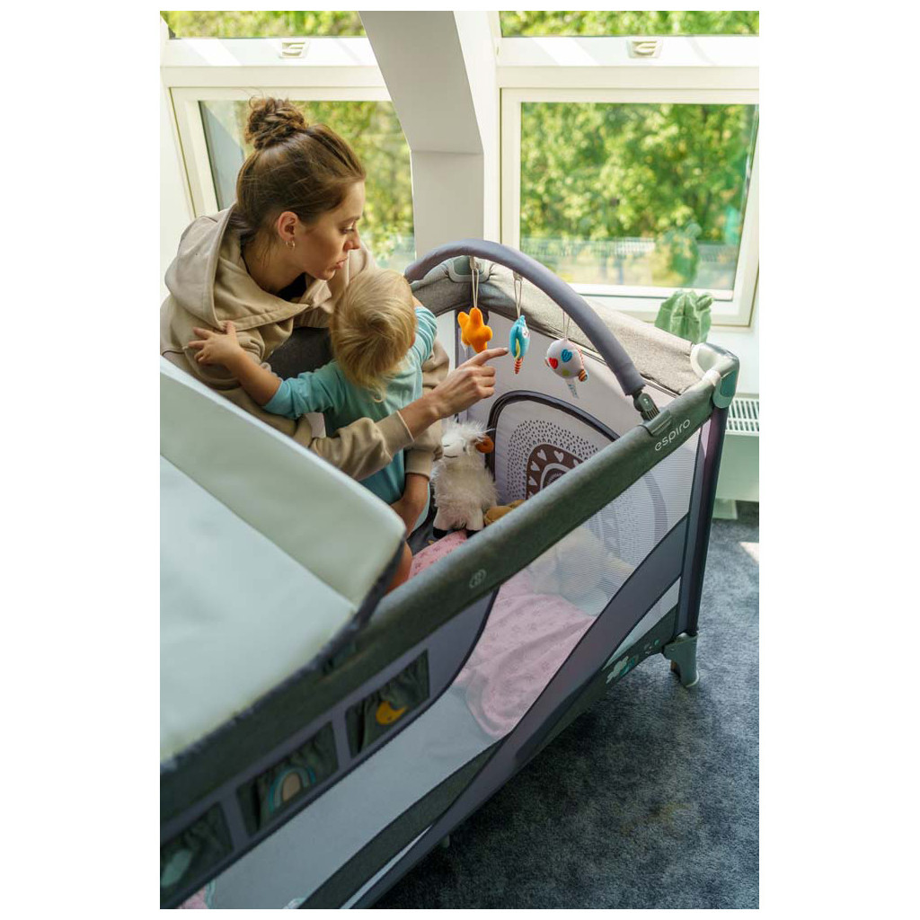 Дитячий манеж Espiro ліжечко Dream 2022 (117 Graphite Sketch) (205415) - зображення 9