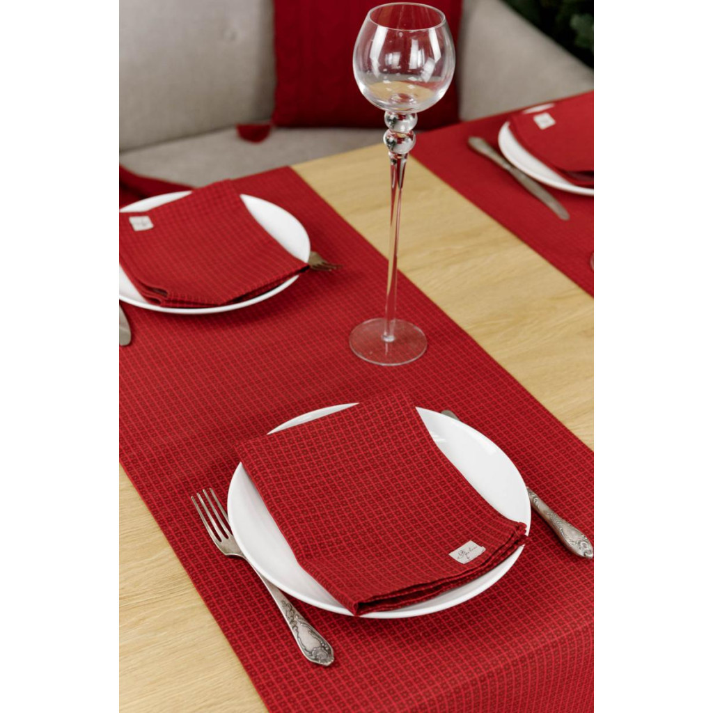 Серветка на стіл Прованс Merry Christmas червона 35x45 см (4823093449312) - зображення 5